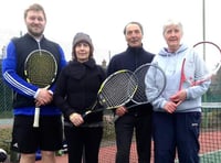 Alison and Gian win Minehead Tennis Club doubles