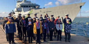 Scouts get aboard naval warship