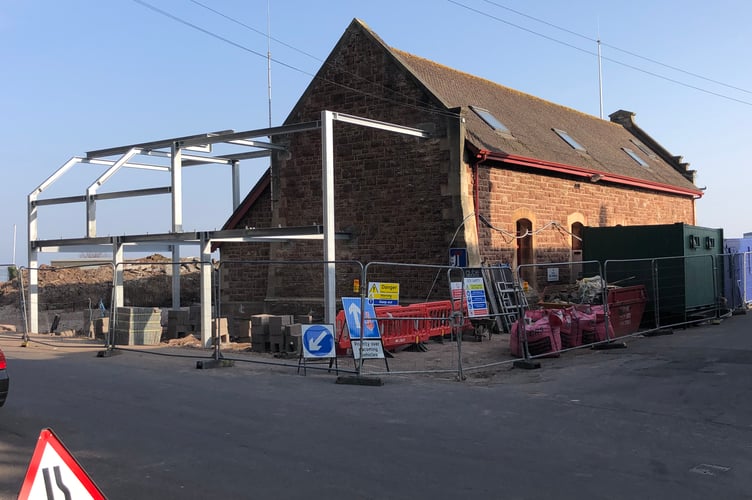 Work continues on Minehead’s RNLI boathouse