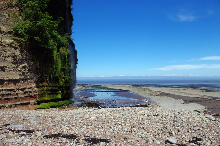 St Audries Bay waterfall