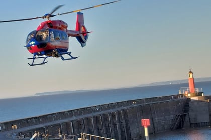 German tourist airlifted in Watchet after heart attack thanks rescuers