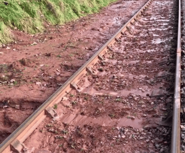 West Somerset Railway mudslide trains heritage line