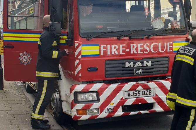 Fire firefighters Minehead Williton Boxing Day blaze