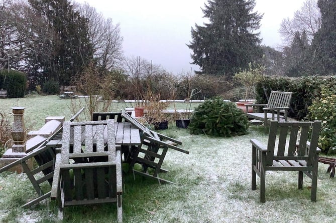 Snow dusts Wiveliscombe on Wednesday morning 