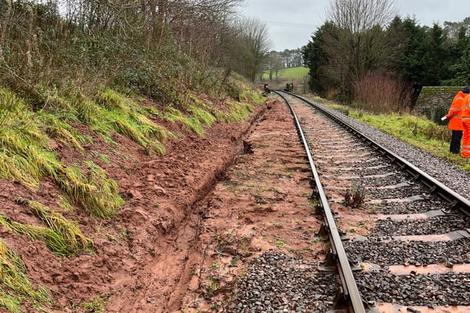 WSR West Somerset Railway trains mudslide landslip Combe Florey