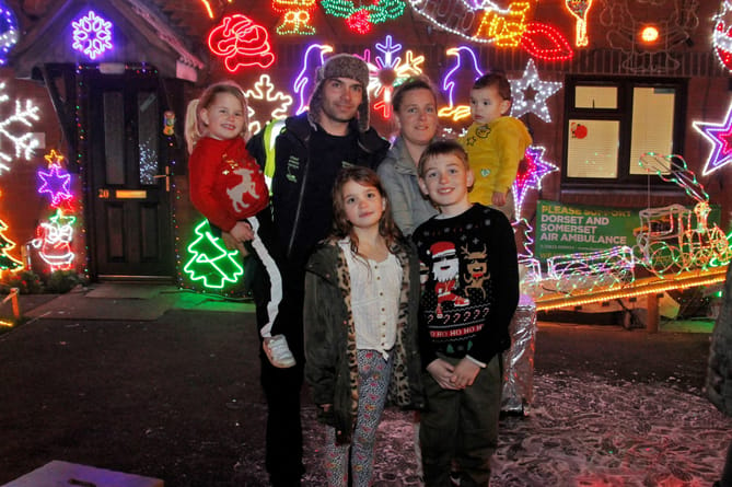 Mr Grace with his wife Beverley  and four children 