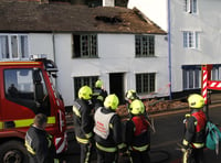 Major fire in town's historic quarter