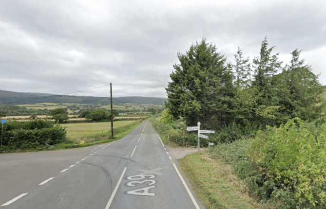 Minehead Porlock A39 drainage gullies closure resurfacing county council