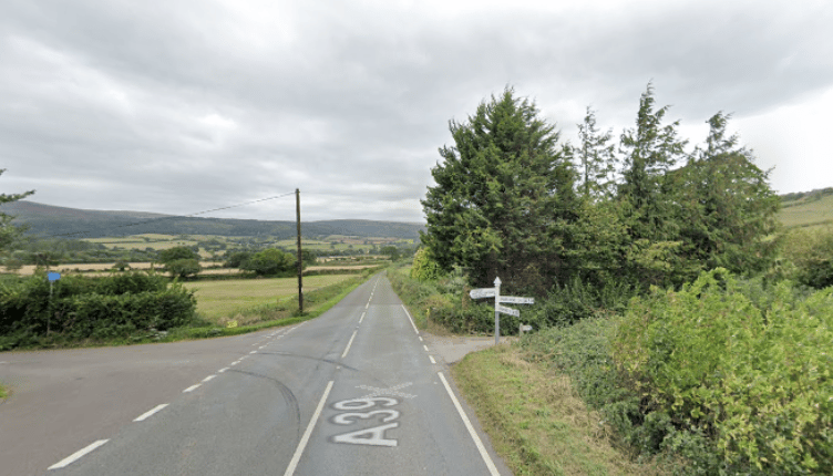 Minehead Porlock A39 drainage gullies closure resurfacing county council