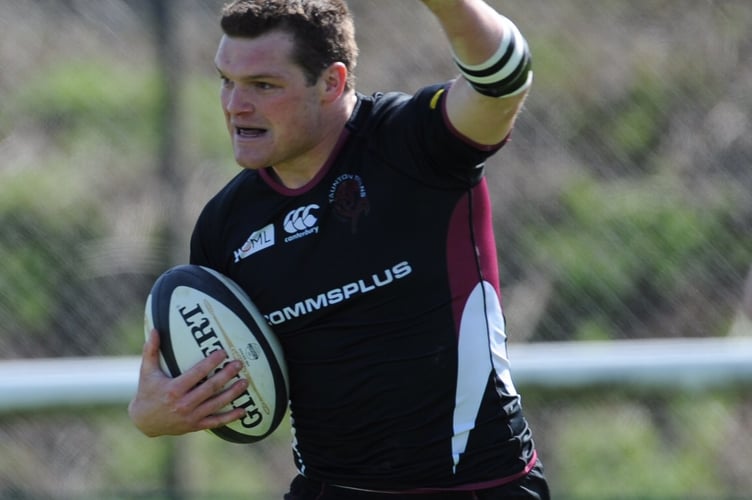 Minehead Barbarians' head coach Jack Claydon, who made a playing comeback against St Bernadettes Old Boys last weekend following a long layoff, and is in the squad for tomorrow's tough home game against Taunton in Counties Two Somerset. PHOTO: Alain Lockyer.