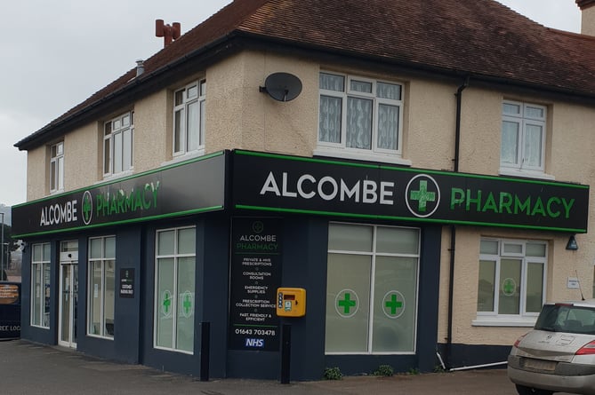 Pharmacies such as this one in Alcombe were considered by rural residents to be the top most essential local service.
