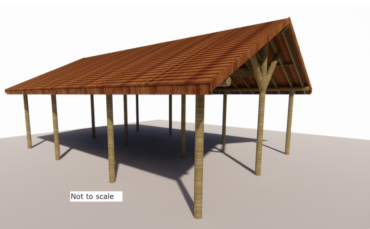 A drawing of the timber shelter West Somerset College must now demolish.