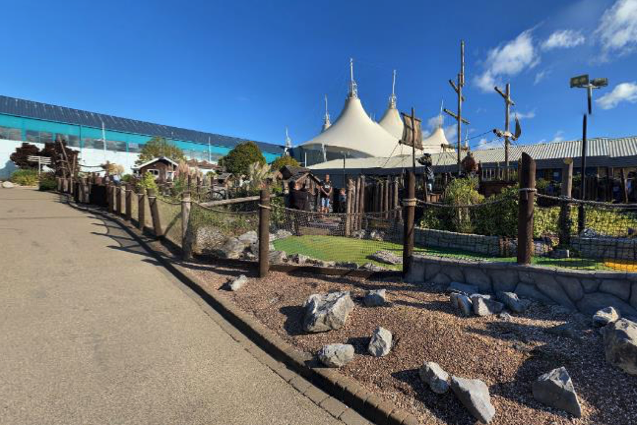 A view across the adventure golf site in Butlin's Minehead holiday resort which it wants to replace with a new playground.