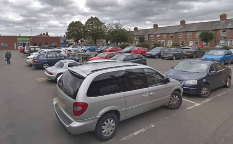 A car park in Minehead town centre.