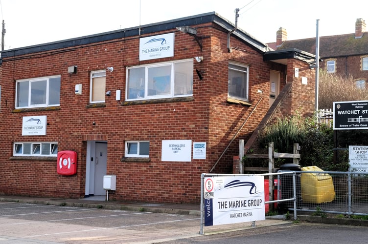 The now-closed Watchet Marina offices.