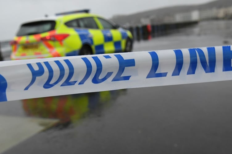 The Police cordon in place at Douglas seafront