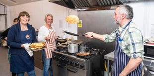 Village pancakes raise funds for air ambulance charity