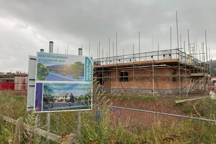 The Rainbow Way development on Seaward Way in Minehead 