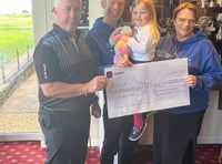 Minehead & WS Golf Club present cheques 
