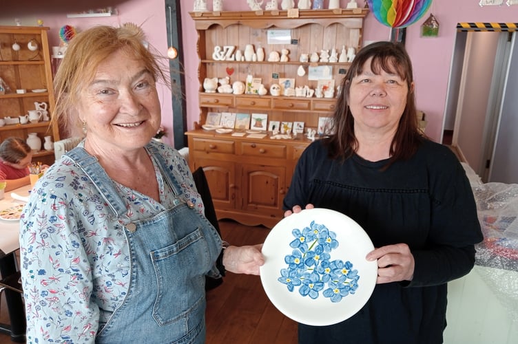 Margaret Tatham pictured with Liz Snell