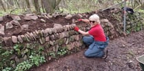 Volunteers breathe new life into centuries-old dry stone wall, Exmoor