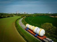 Giant generator arrives at nuclear power site