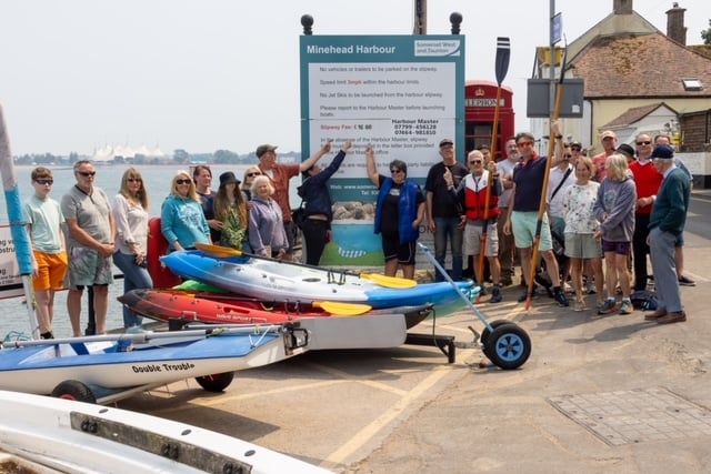 Minehead Sailing and Watersports Club members staged a protest over harbour fees increases.