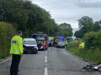 Large 999 presence after serious crash on A358