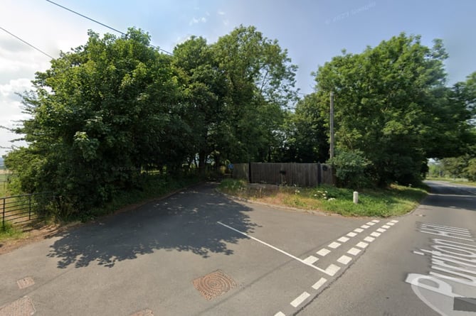 Site of two new travellers' pitches on the A39 Puriton Hill  (Google Maps)