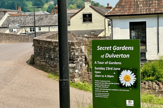 Twelve 'secret gardens' in Dulverton will be open to the public on June 23. PHOTO: Visit Dulverton.