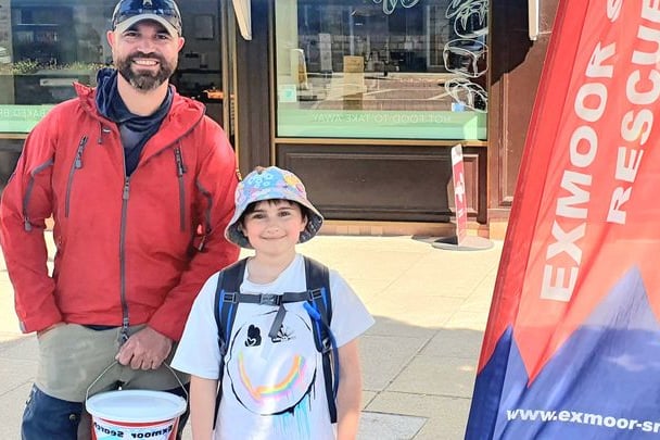 Ten-year-old Darcey Curran and her father Mark, who are taking part in the Exmoor Perambulation.