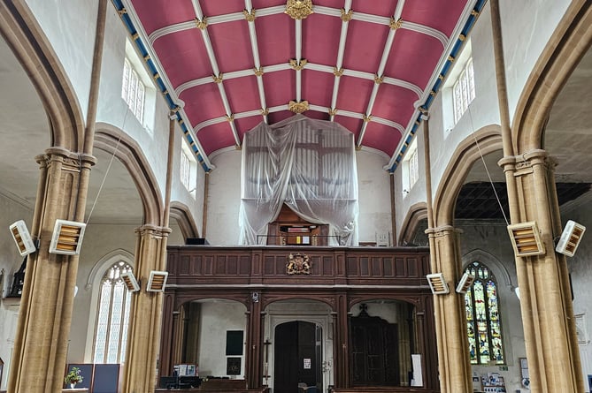 The organ in St Andrew's Church, Wiveliscombe, where a 'Day of Music' is being held to raise funds.