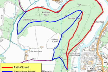 Footpath closures in Dulverton from June 21