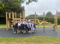 Pupils officially open 'Jungle Climber' for their school