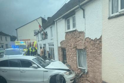 Car crashes into front of village house