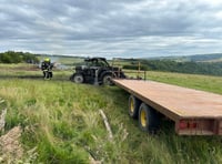 Farm vehicle destroyed in Exmoor blaze