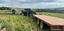 Farm vehicle destroyed in Exmoor blaze