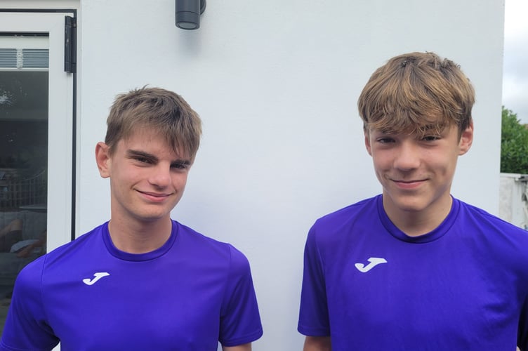 S.Cobb (left) and H. Swann who both made valuable runs for West Somerset College
