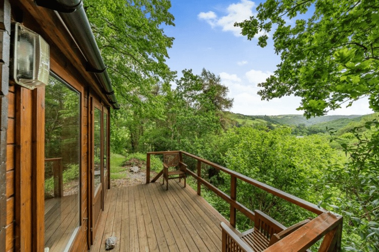 Timber summerhouse with electric power