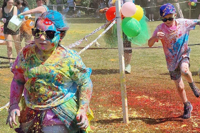 Color Run at Knights Templar School in Watchet