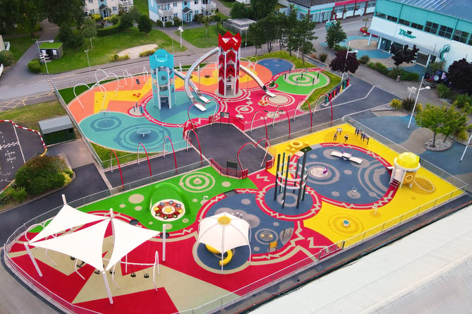 The new £2.5 million SKYPARK play area in Butlin's Minehead resort.