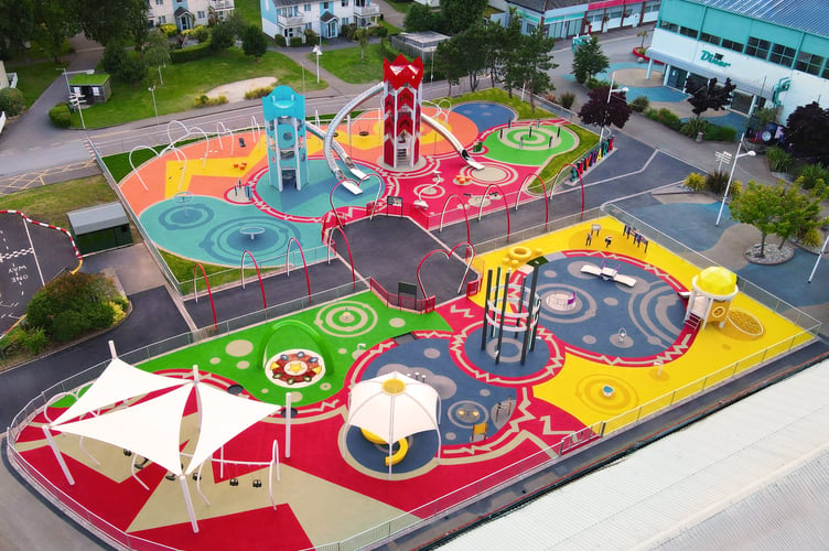 The new £2.5 million SKYPARK play area in Butlin's Minehead resort.