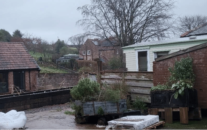 Foxgloves caravan shown in its farmyard setting on Manor Farm, Sampford Brett. PHOTO: Vere Kennett.