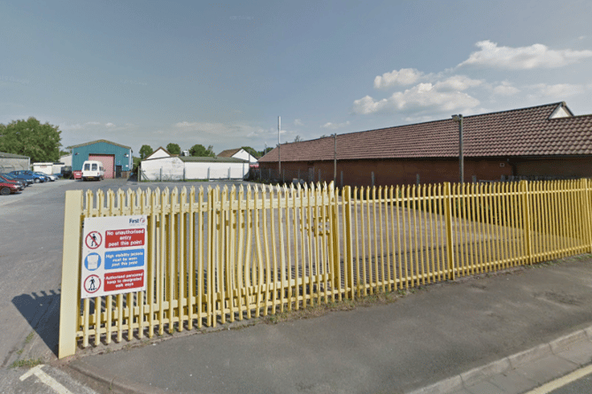 The First Bus depot on Minehead's Mart Road industrial estate, where preparations are starting to accommodate electric buses. 