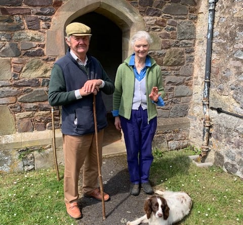 Rollo and Janie Clifford return to the Lynch Chapel, in Selworthy, to ring its restored bell for their 50th wedding anniversary.