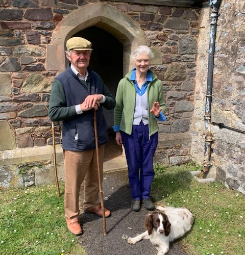 Rollo and Janie Clifford return to the Lynch Chapel, in Selworthy, to ring its restored bell for their 50th wedding anniversary.