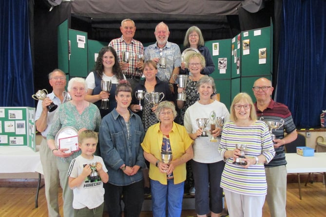 Porlock Horticultural Society summer show trophy winners.