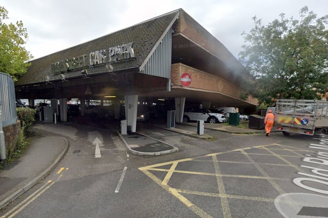 Entrance to High Street car park on Old Pig Market in Taunton (Image: Google Maps)