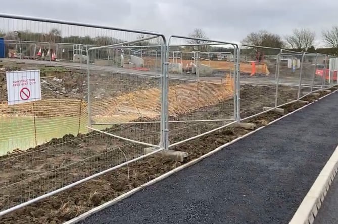 New pavements being delivered near the Polden Orchards development on Woolavington Road in Puriton (Image: Daniel Mumby)