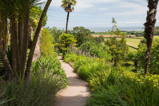 View from the terrace garden at Dunster Castle, Somerset